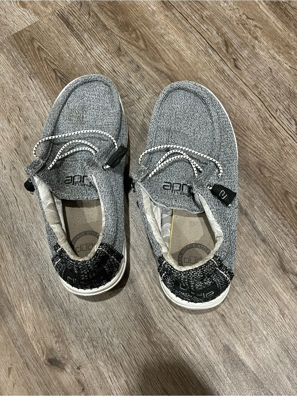 Hey Dude Men's Wally Knit Slip-On Shoes in Heather Gray